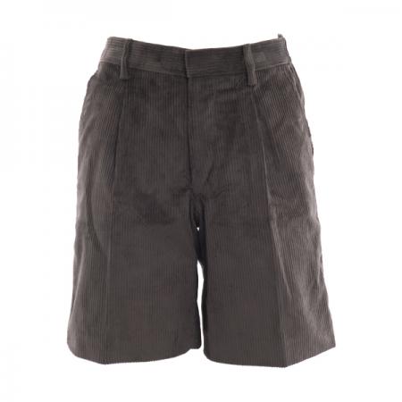 David Luke DL964 Bermuda Cord Grey Shorts